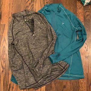 Lot of 2 Old Navy half zip workout jackets M
